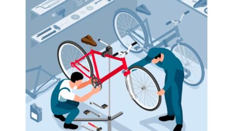 Cartel taller de mecánica de bicicletas en Ávila